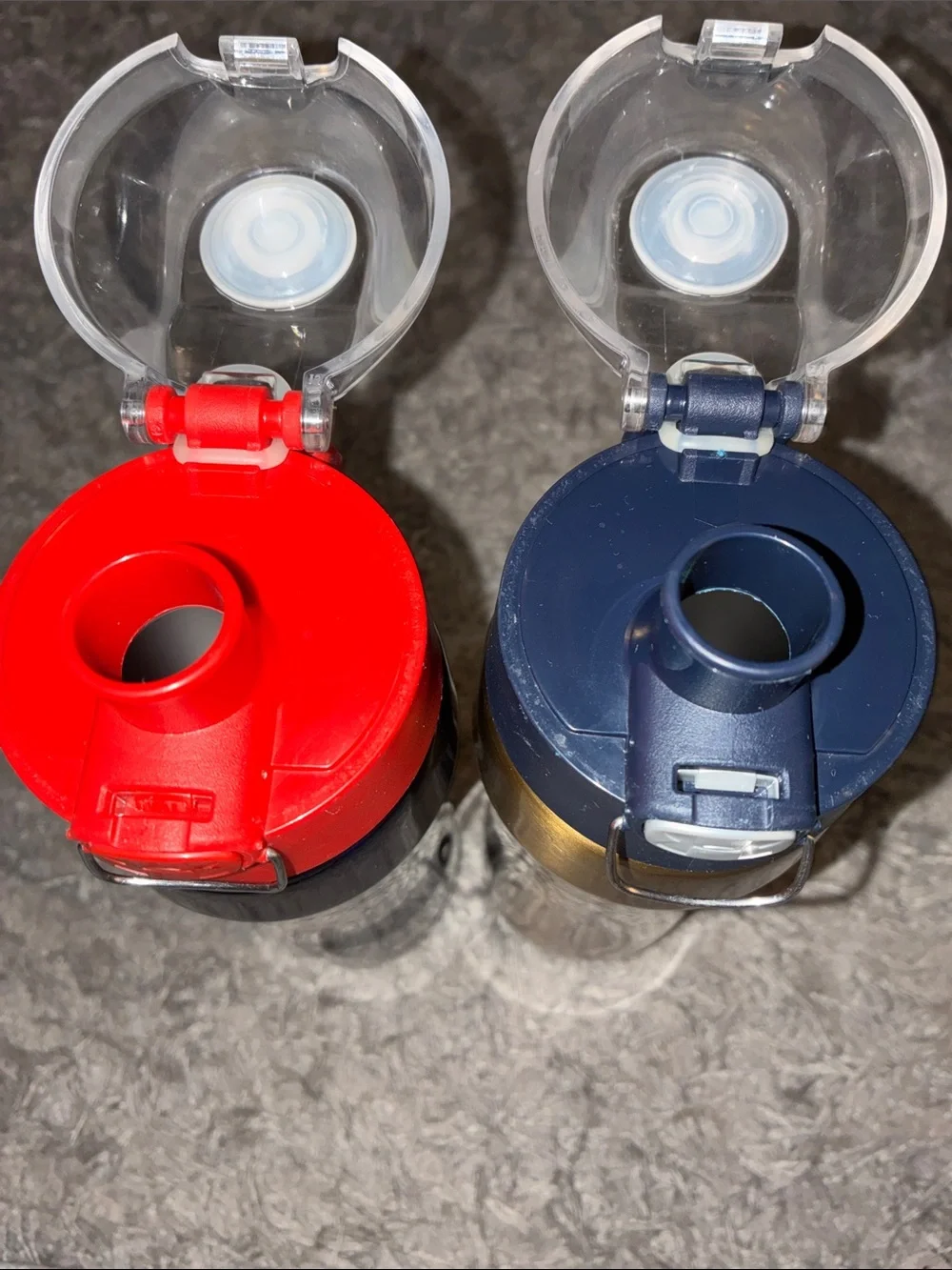Lot 3 under armour water bottle metal plastic squeeze flip top 18oz 32oz sports
